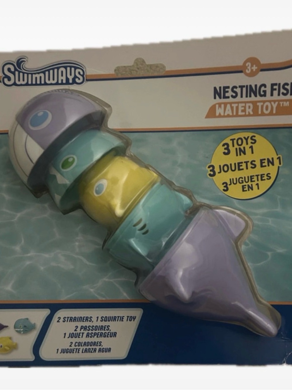 Nesting Fish Water Toy - Pastel Purple, boy girl baby toddler toys gift . Swim